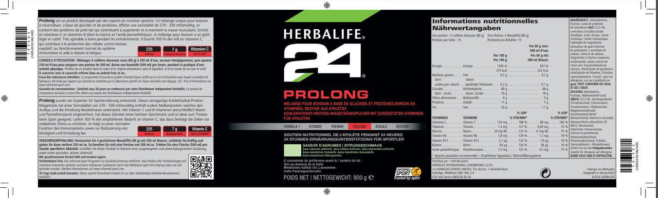 HERBALIFE - H24 Prolong Zitrone